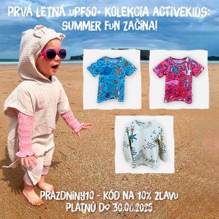 ☀️ PRAZDNINY10 ☀️ Kódik na 10% zľavu platný do 30.6.2025 na úplne všetko. 🥳 Milé deti, prajeme vám všetkým krásne leto...
