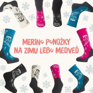 ❄️ MERINO PONOŽKY NA ZIMU LEBO MEDVEĎ 🐻 Keď je zima, treba sa obliecť rozumne. A keď je medveď, treba sa obliecť ešte...
